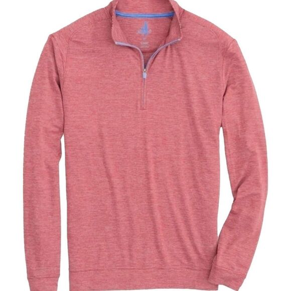 Johnnie-O Vaughn Striped 1/4 zip Performance Long Sleeve Mens Top. Size Large. - Picture 1 of 8